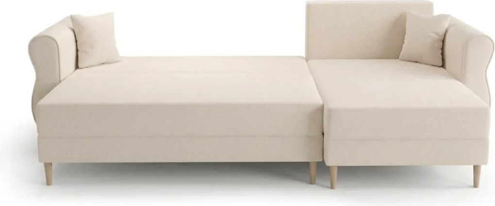 Canapea extensibila de colt SILVIANO, crem, reversibila, 230x140 cm