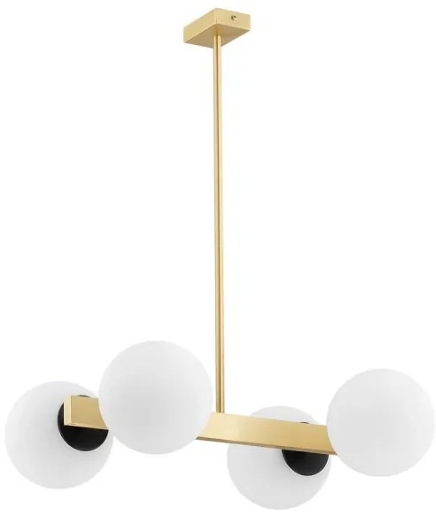 Lustră pe tijă FREEMONT 4xE27/15W/230V aurie/albă/neagră Argon 1767