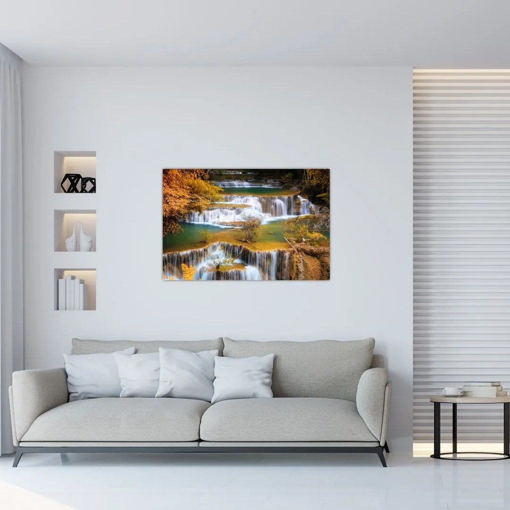 Tablou - Cascada Huay Mae Khamin, Thailanda (90x60 cm)