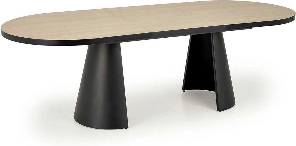 Masa extensibila GIACOMO, stejar/negru, 180/240x100x76 cm