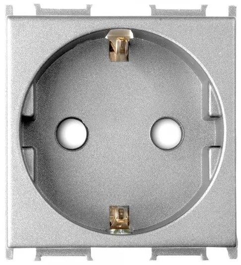 Priza standard german 2 module Thea Modular Panasonic, Argintie