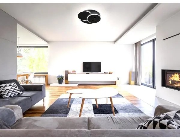 Plafonieră LED dimabilă LED/90W/230V 3000-6500K negru + telecomandă