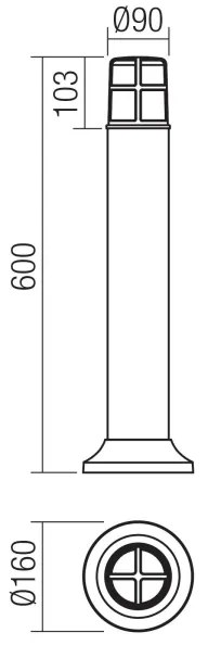Lampă de exterior TRITON 1xE27/28W/230V IP54 negru Redo 90246