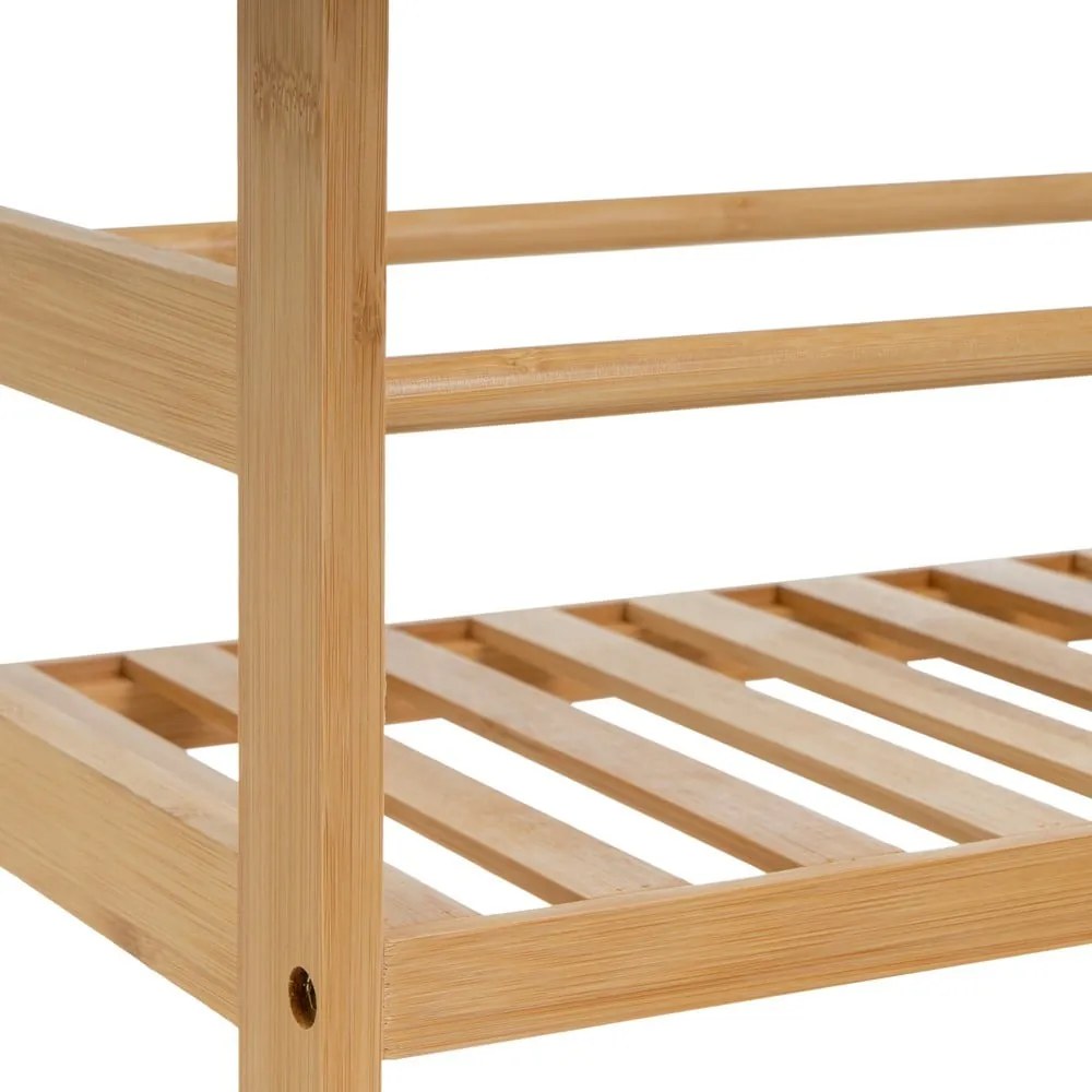 Etajeră pe roți în culoare naturală din bambus 44x75 cm – Casa Selección