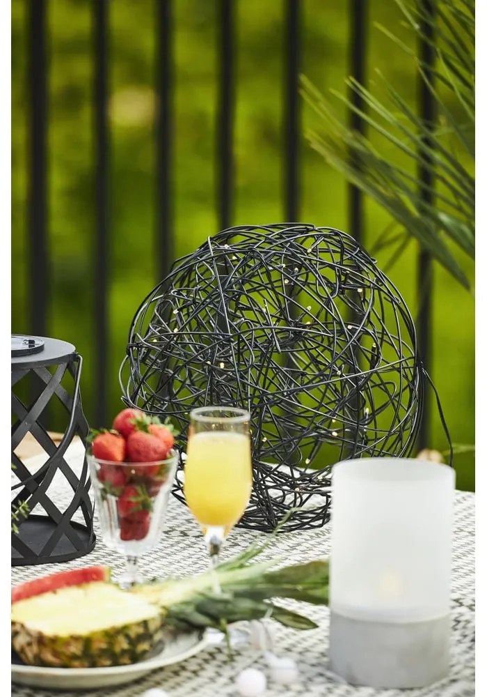 Felinar cu LED Star Trading Calabria, înălțime 20 cm, negru