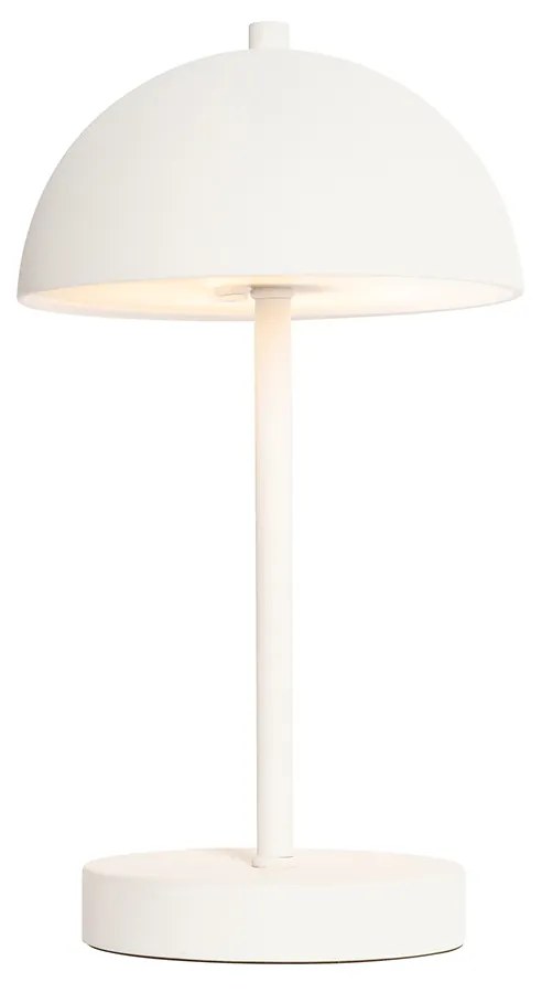 Lampă de masă de exterior albă reîncărcabilă cu dimmer în 3 trepte - Keira