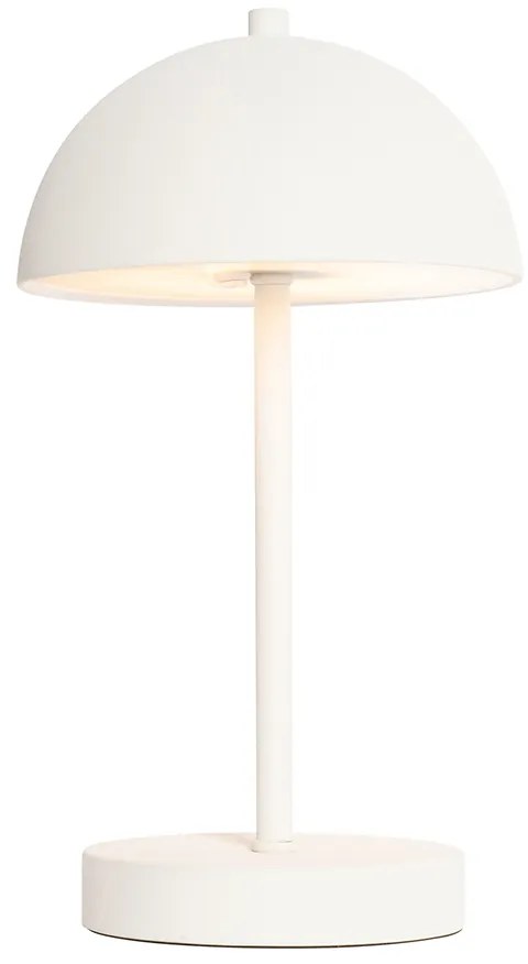 Lampă de masă de exterior albă reîncărcabilă cu LED inclus, cu 3 trepte de intensitate luminoasă - Keira