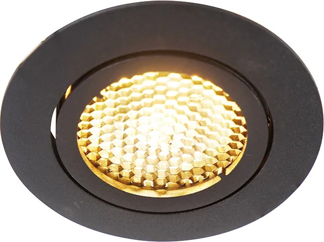 Spot încastrat inteligent negru, inclusiv WiFi GU10 reglabil - Ude Honey