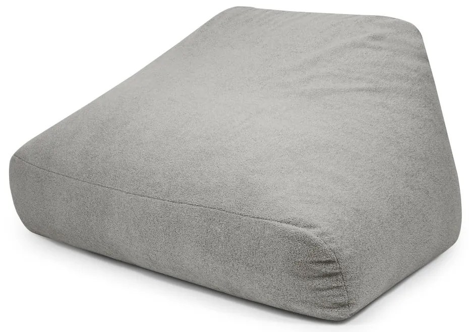 Fotoliu bean bag gri deschis cu tapițerie din țesătură bouclé Sofa Snug – SLOWDOWN