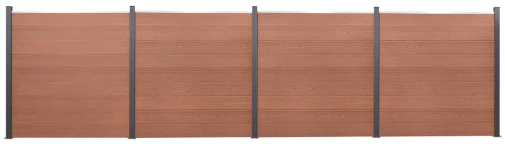 vidaXL Set panouri pentru gard, maro, 699x186 cm, WPC
