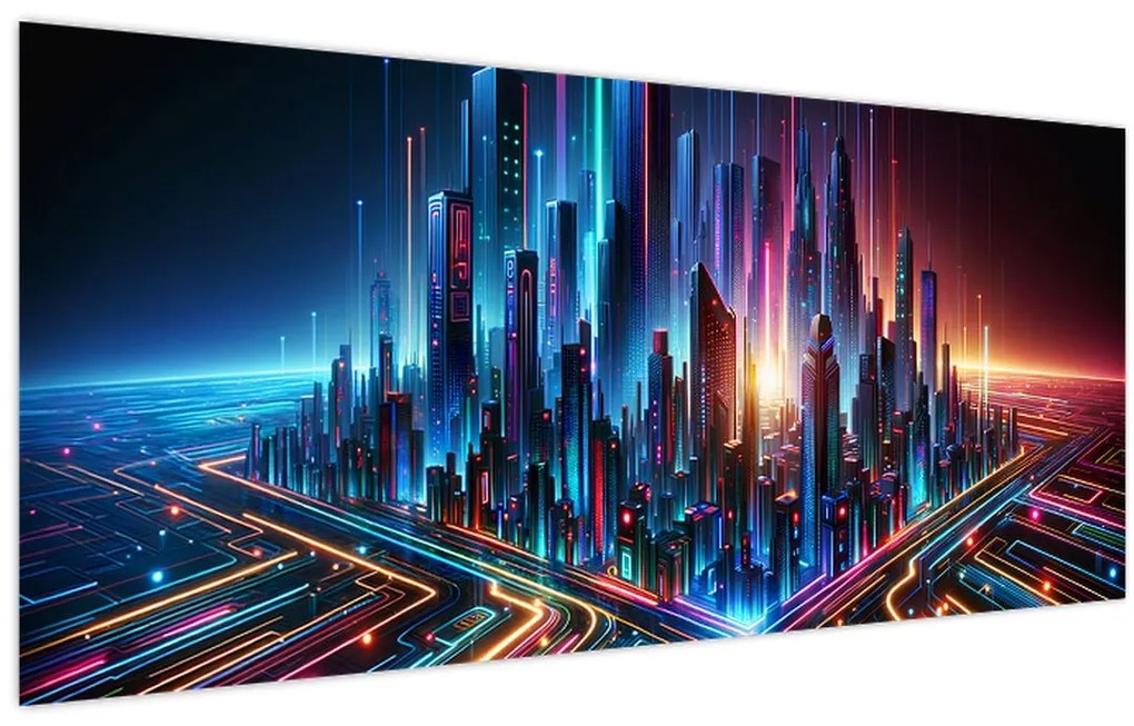 Tablou - Orașul viitorului (120x50 cm)