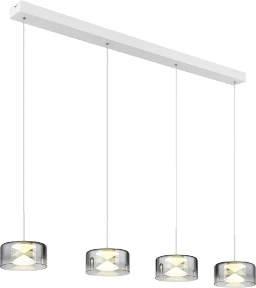 Globo 16024-4WR - Lustra suspendată pe cablu BELINDA LED/24W/230V alb/fumuriu