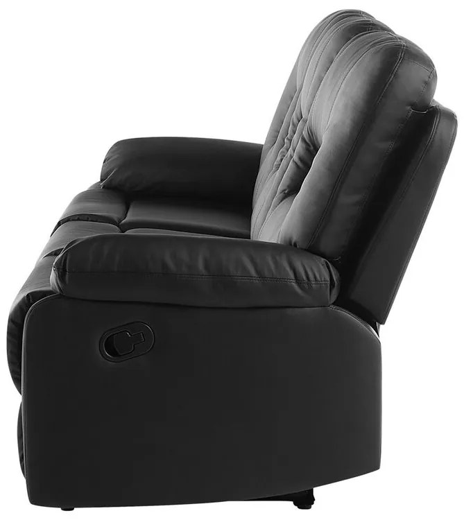 Canapea 2 locuri Barnet 2 (piele sintetică) (negru) . 1008548