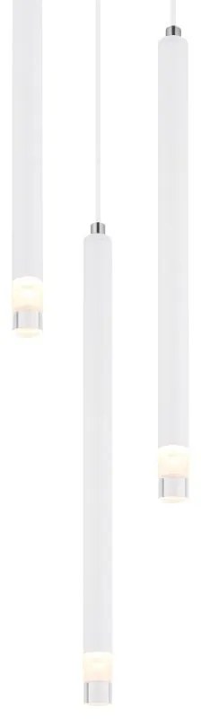 Lustra cu 3 Pendule metal alb RYAN pentru dormitor