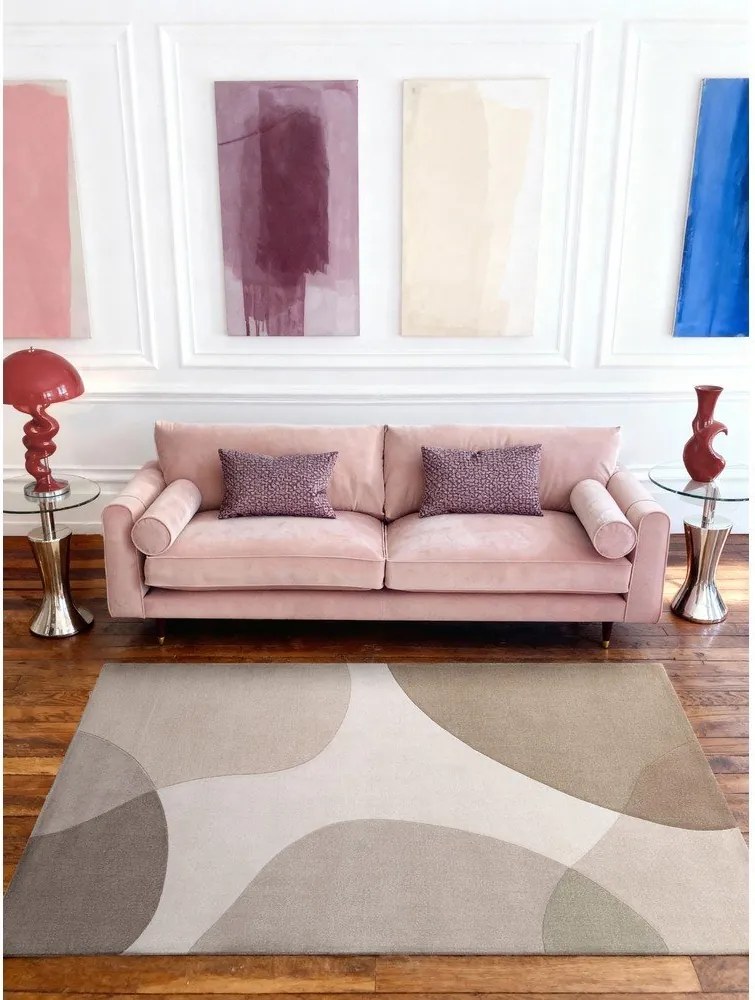 Covor bej țesut manual din lână 120x170 cm Hackney Clarissa – Ted Baker