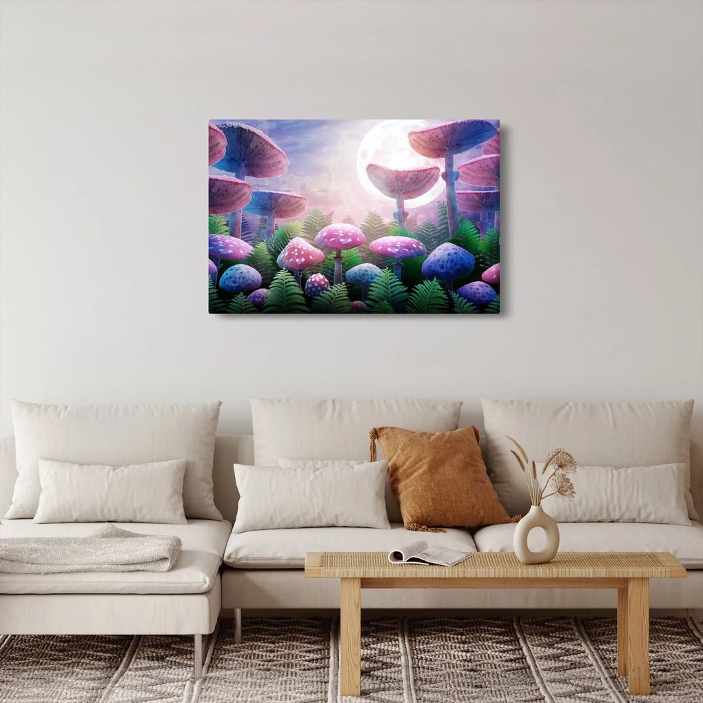 Tablou - Ciuperci sub lună plină (90x60 cm)