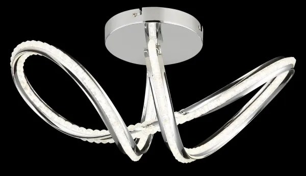 Globo 67440D - Plafonieră LED dimabilă EVANGELINE LED/40W/230V crom lucios + telecomandă