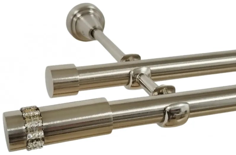 Galerie dubla fara inele xantos 19 mm inox (Alege marime: 200 cm)