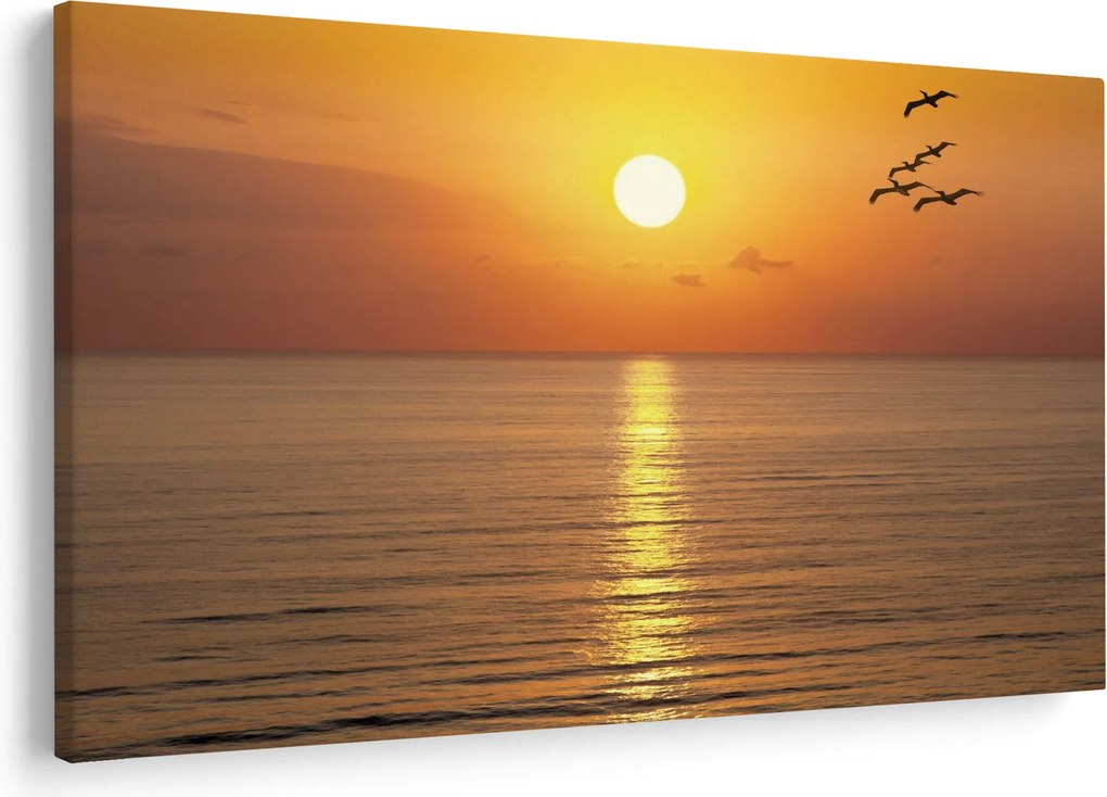 Tablou - Apus de soare peste ocean (90x60 cm)