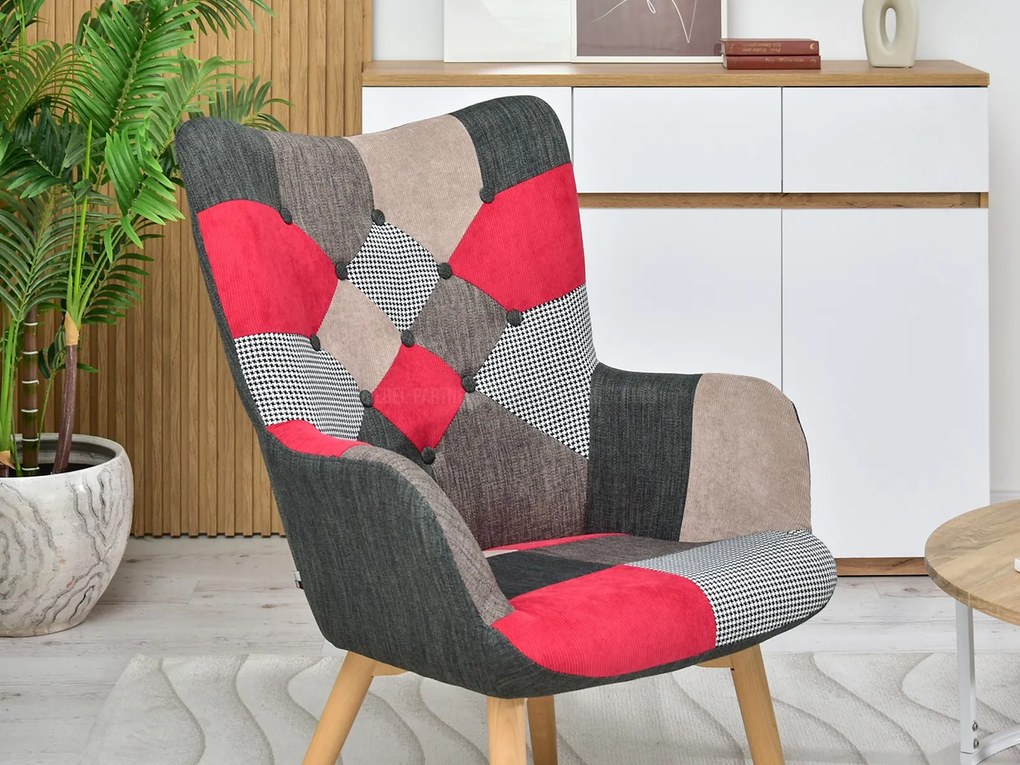 Fotoliu Nutri (patchwork + negru). 1110348
