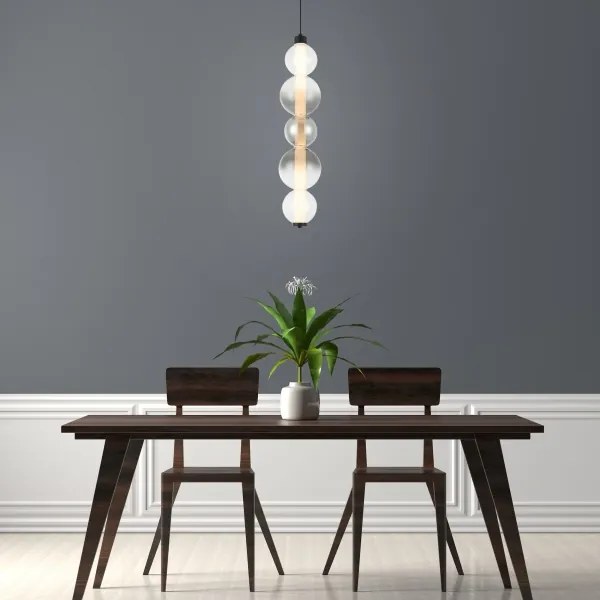 Lustră LED suspendată pe cablu LUMMI LED/19W/230V negru/fumuriu