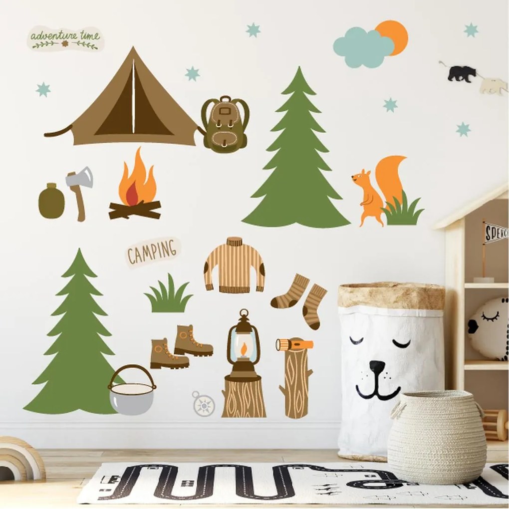 Autocolante de perete - Camping