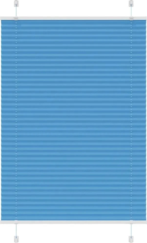vidaXL Jaluzea plisată albastru 100x100cm Lățime țesătură 99,4cm
