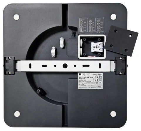 Plafonieră LED cu senzor pentru baie ELLÉ LED/24W/230V 26x26 cm IP54 antracit