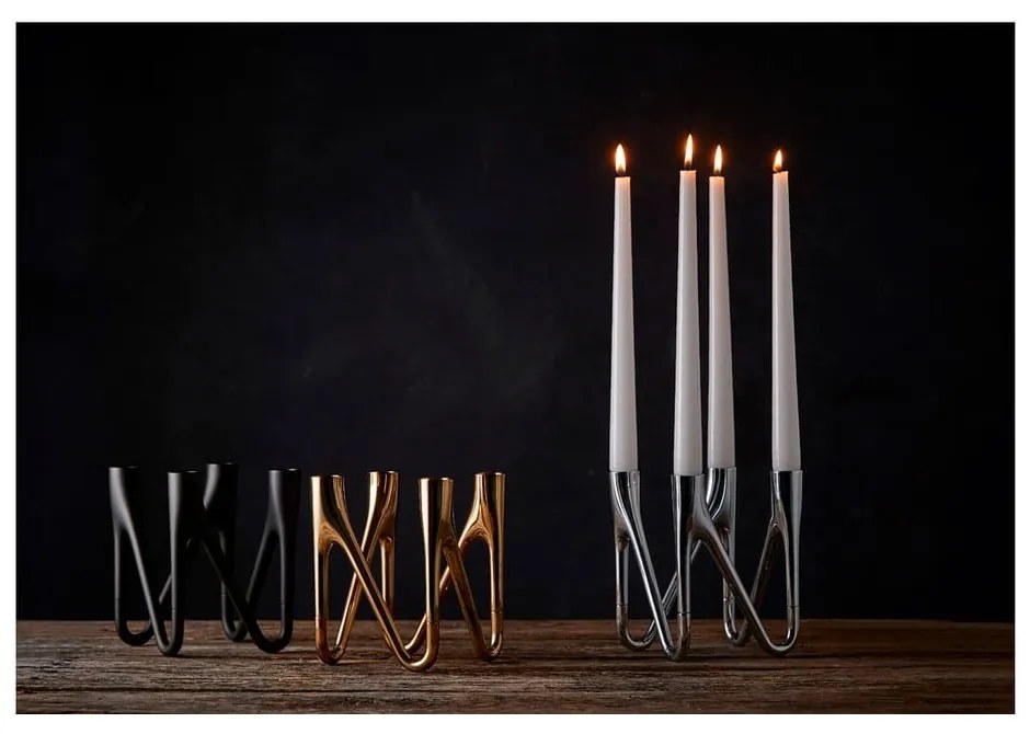 Sfeșnic Morsø Roots, argintiu