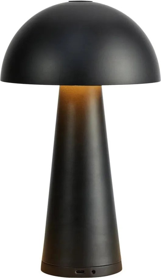 Markslöjd 108655 - Lampă LED reîncărcabilă reglabilă FUNGI LED/1,5W/5V IP44 negru