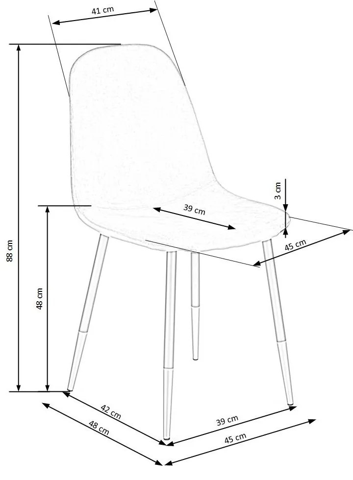 Scaun de bucaterie Noela, visiniu / negru