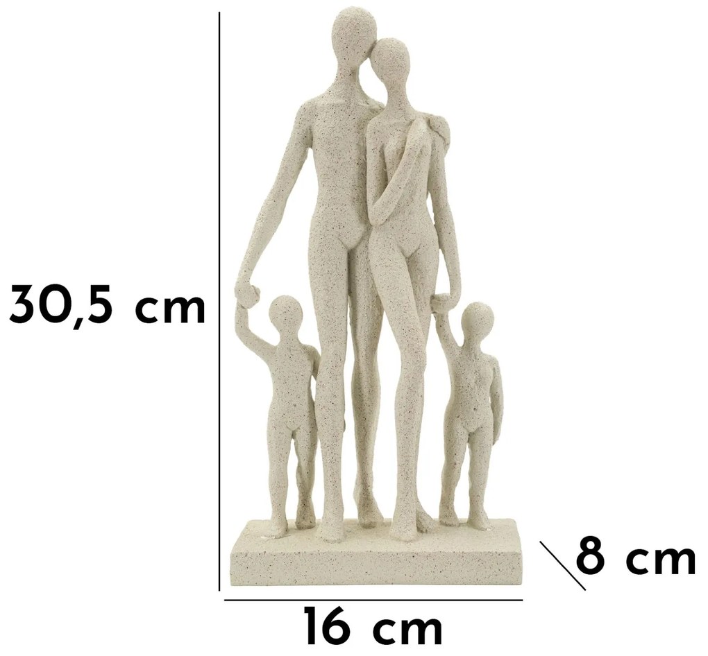 Mauro Ferretti Statuetă Familie Cm 16X8X30,3 | Aosom Romania