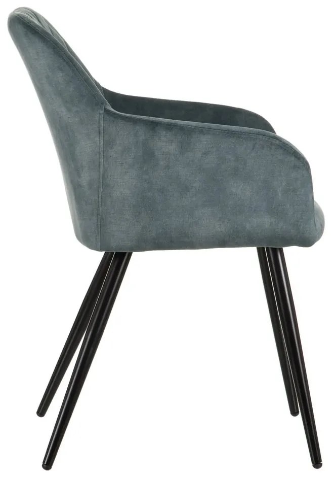 Scaun dining albastru Blue Fabric