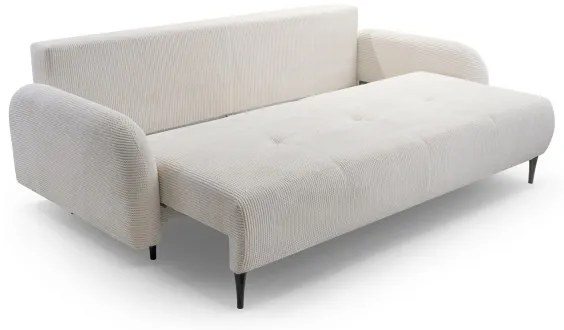 Canapea extensibilă tapițată CLOUDY, 3 locuri, crem