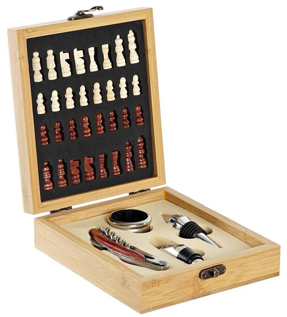 Set sah cu accesorii pentru vin 15x17 cm