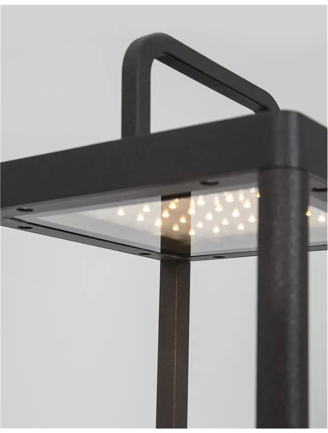 Lampa LED solara portabila pentru iluminat exterior IP65 BALI H-36cm