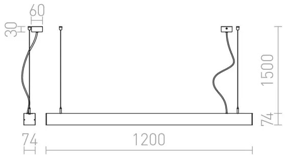 Lustră LED pe cablu PESANTE LED/40W/230V RED-Design Rendl-R12720