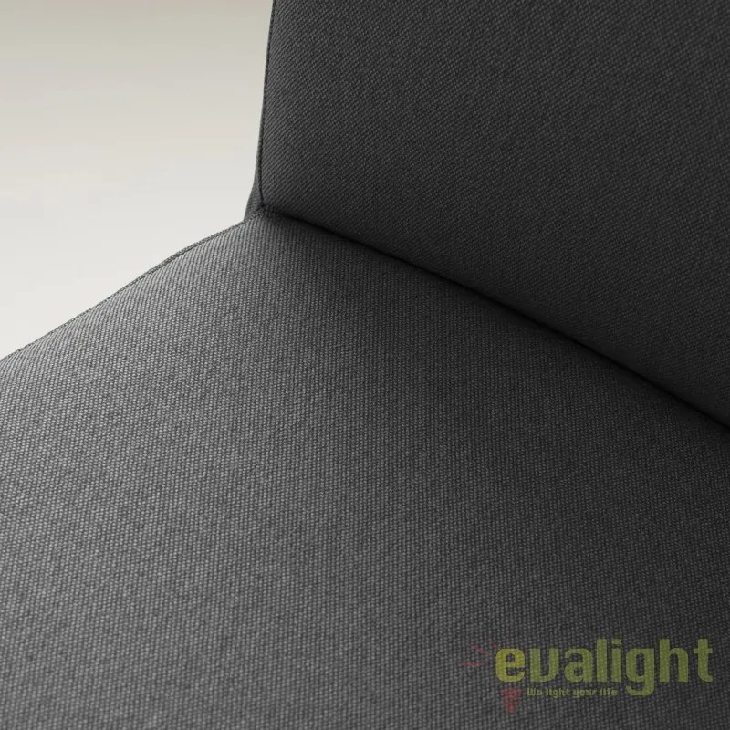 Scaun elegant, tapitat, design vintage scandinav Wilton gri/ natur