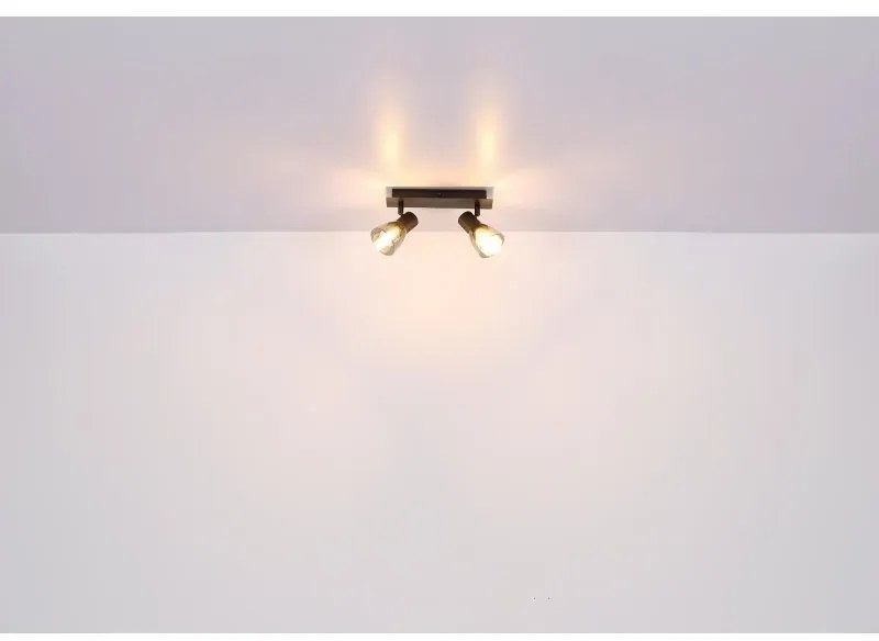Aplica de perete / tavan cu 2 spoturi directionabile design modern CLAUDE negru