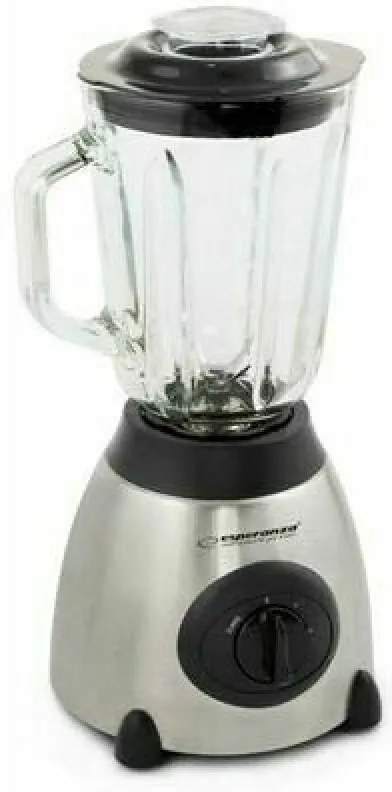 Blender Esperanza Lame Otel, 2 Trepte Viteza, Functie Turbo, 500W, 1,5L, Argintiu
