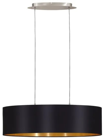 Lustră pe cablu Eglo 55266 MASERLO 2xE27/60W/230V negru