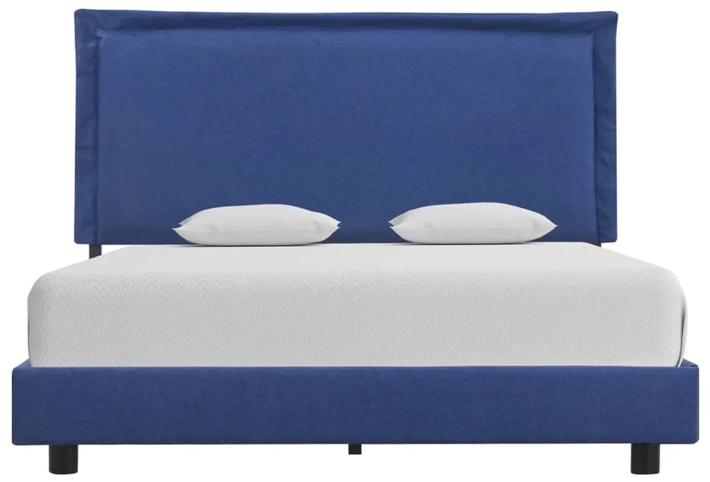 280992 vidaXL Cadru de pat, albastru, 120 x 200 cm, material textil