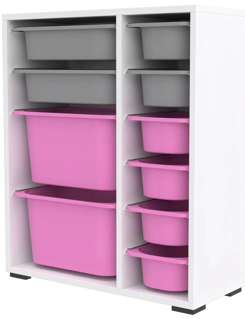 Organizator jucării Dremonka 10 (alb + Gri + roz). 1124246