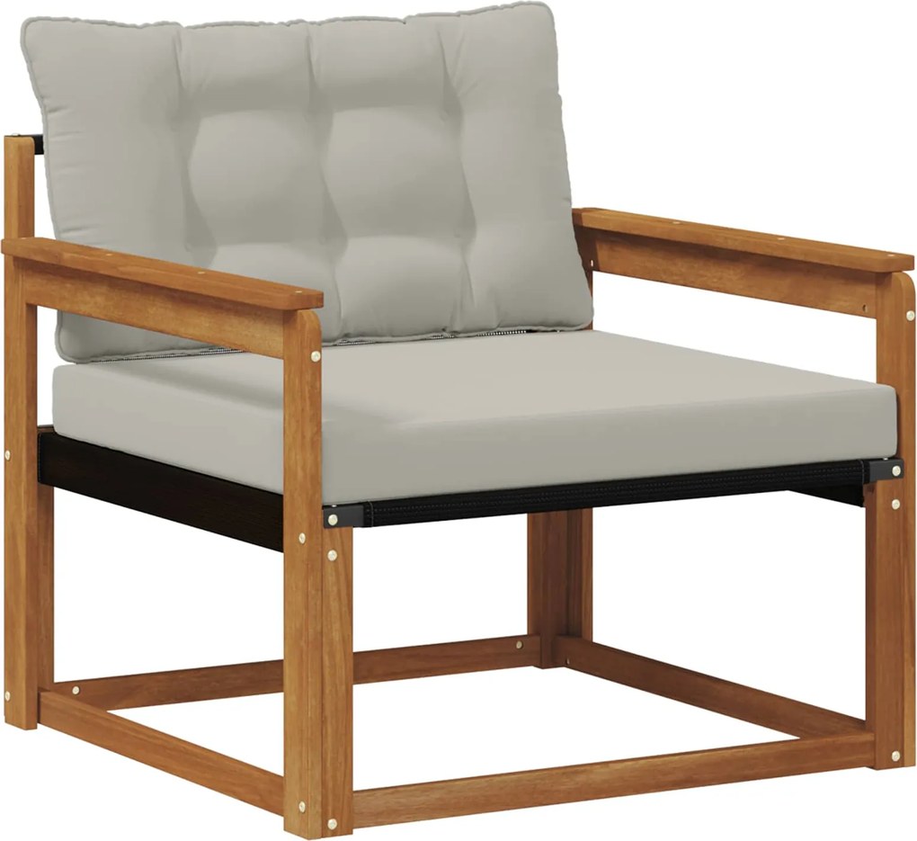 vidaXL Set de canapele de exterior Lemn solid de Acacia și Textilene