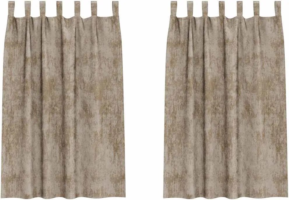 vidaXL Cortine din catifea 2 pcs Șampanie 175 x 140 cm Catifea