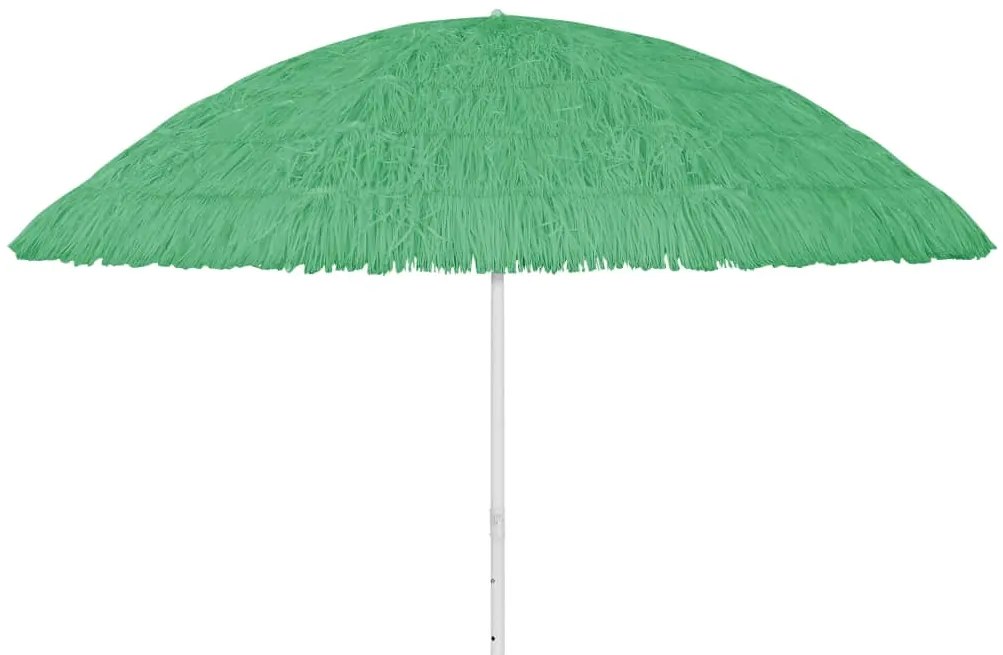 vidaXL Umbrelă de soare de plajă Hawaii, verde, 300 cm