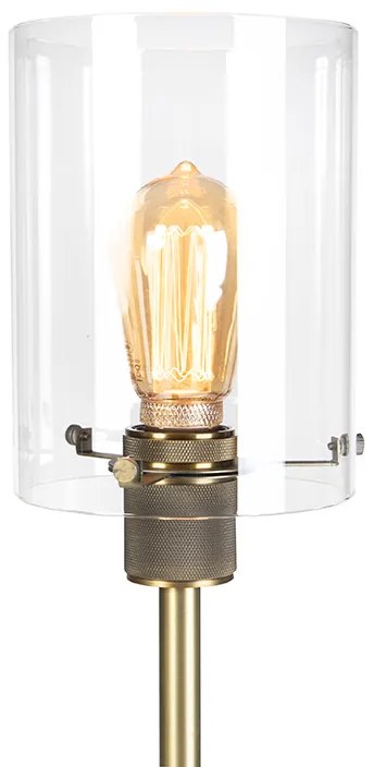 Lampă de podea modernă aurie cu sticlă - Dome