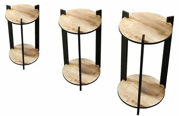 Suport pentru flori Flower Desk Round - Stejar
