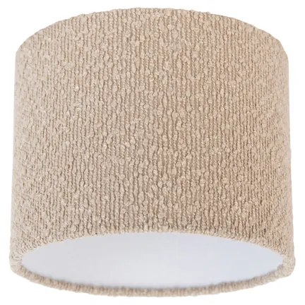 Abajur din material textil bej cu material tip teddy 18/18/14