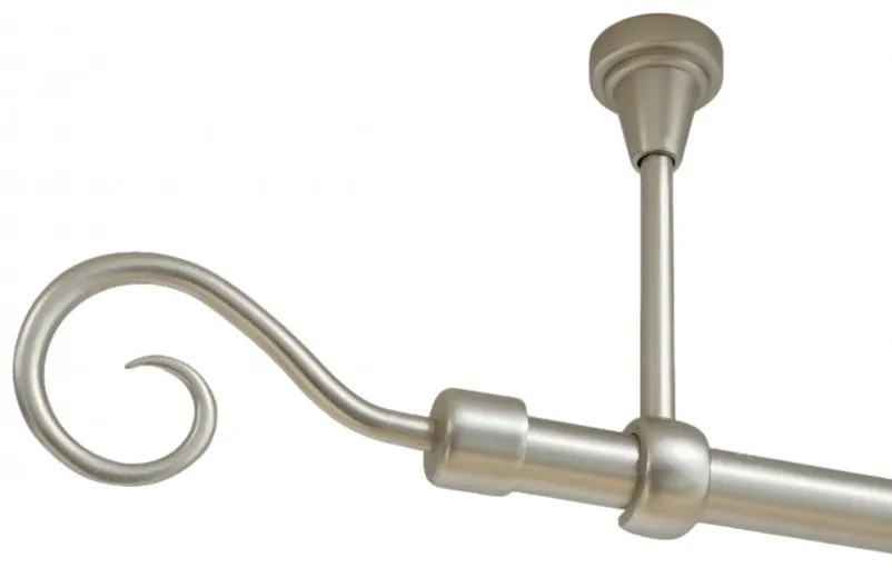 Galerie simpla prindere tavan fara inele hak 19 mm crom mat (Alege marime: 140 cm)